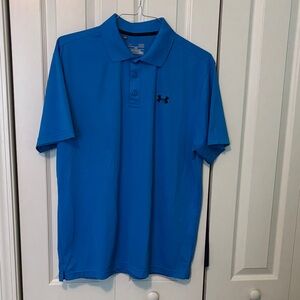Under Armour Men's Vibrant Blue Polo Shirt Size Large